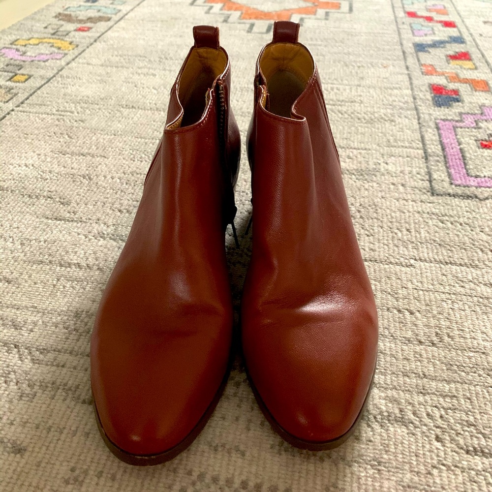 J crew leather booties